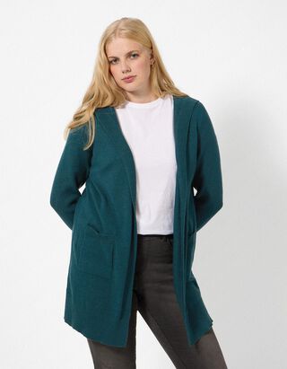 Cardigan - einfarbig - Gr&uuml;n