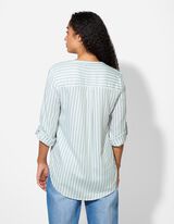 Bluse - Dreiviertelärmel - grün