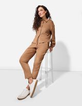 Pantaloni - Imitazione di camoscio - marrone