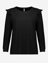 Damen Langarmshirt - Volants