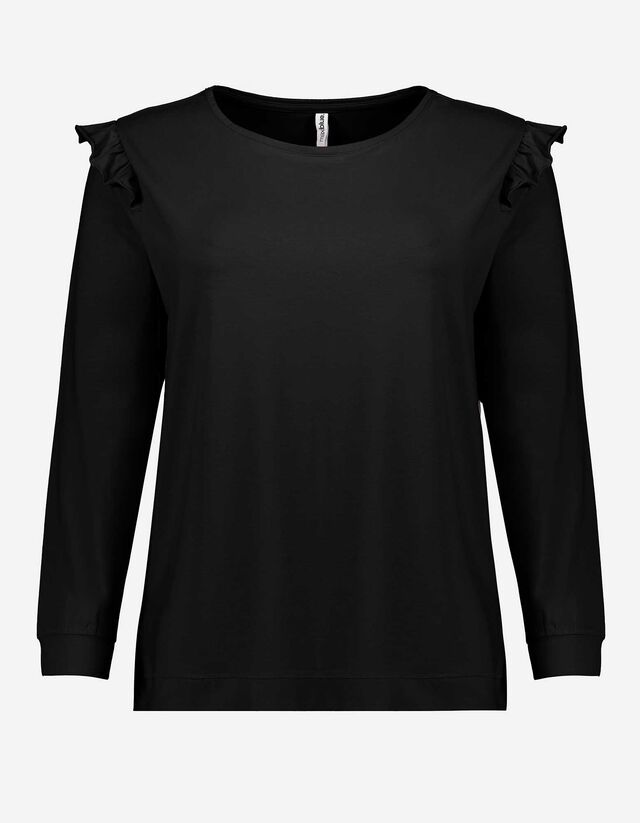 Damen Langarmshirt - Volants