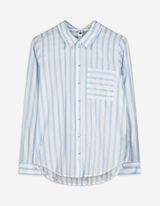 Bluza - Prsni žep - svetlo modra