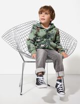 rozpinana bluza - nadruk na całej powierzchni - zielony