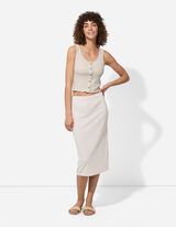 Topp - viskoosisegu - valge