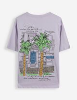 Tričko - Potisk na zadn&iacute; straně - Světle modr&aacute;