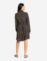 Blusenkleid - Viskose - schwarz