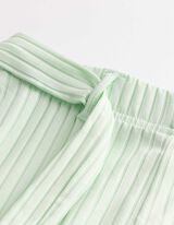 Jupe-culotte - Ceinture &agrave; nouer - Vert clair