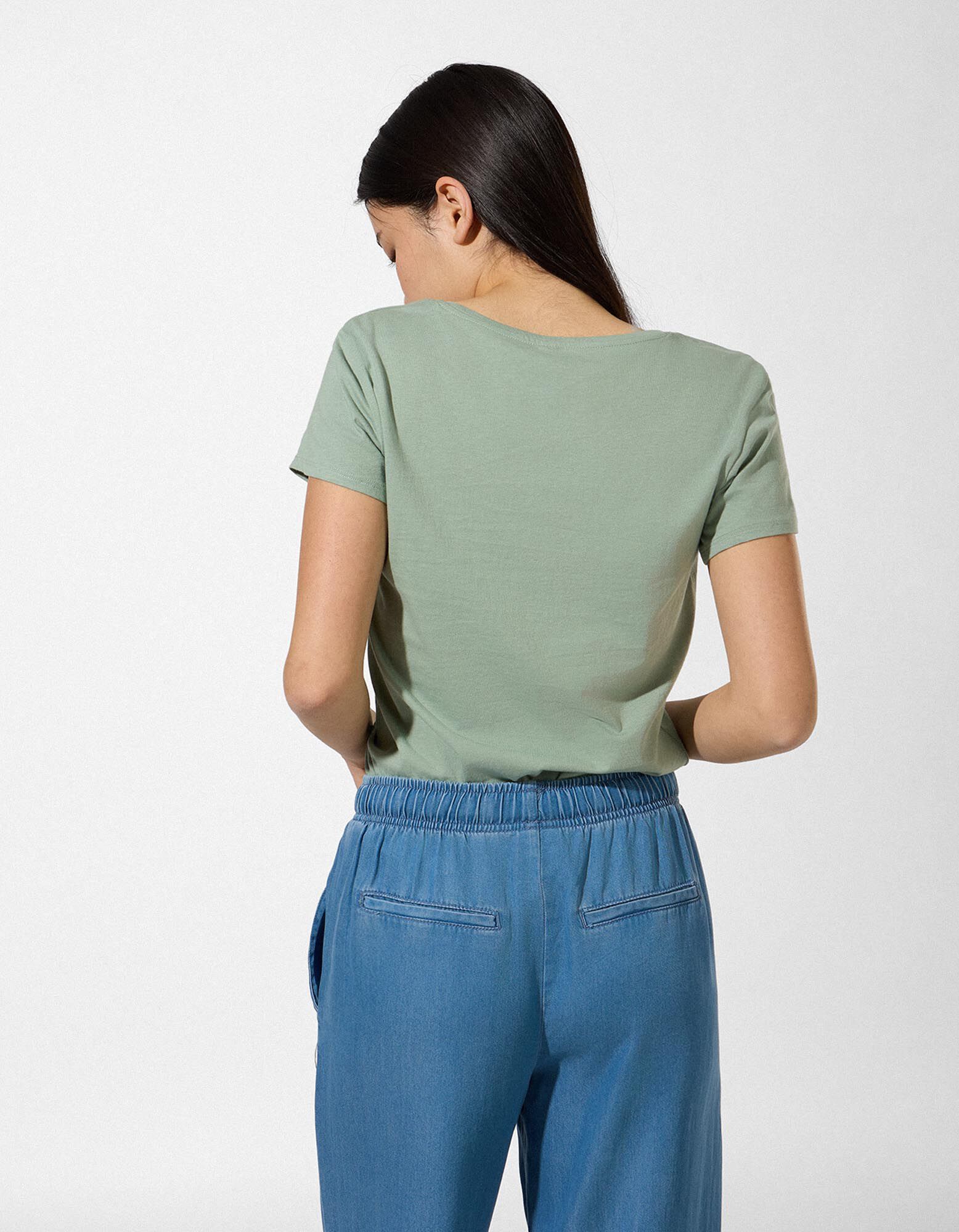 T-shirt - Glitterprint - Petrolblauw