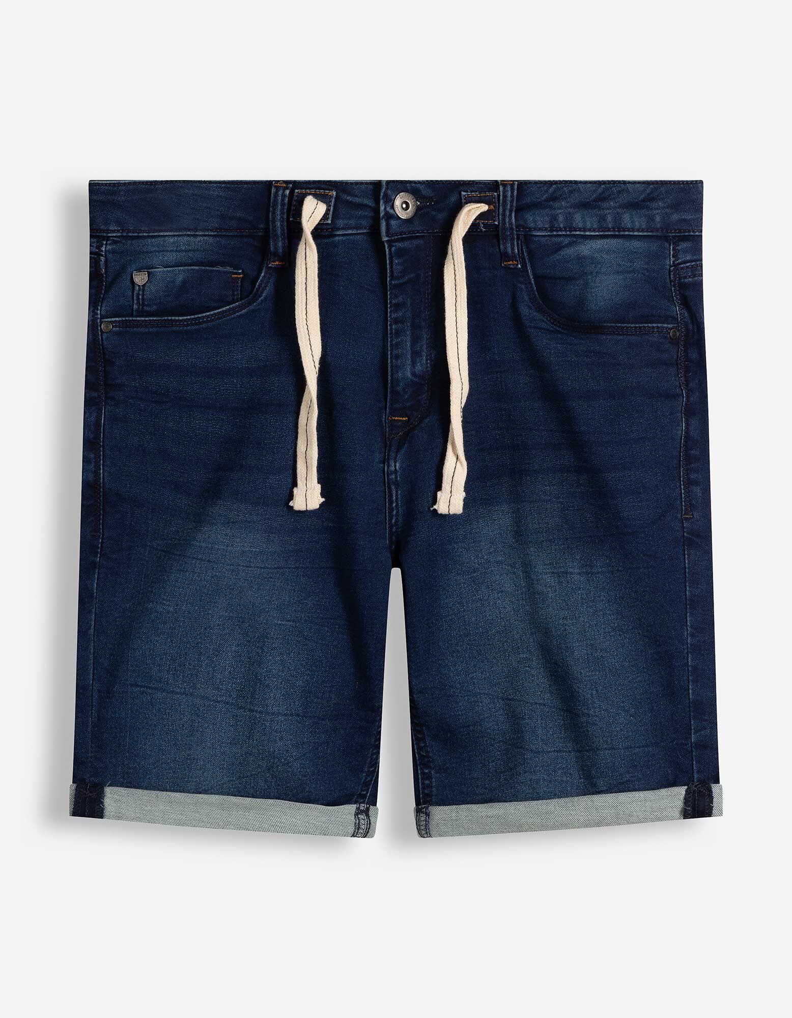 Short - D&eacute;tail nou&eacute; - bleu fonc&eacute;