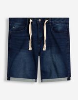 Short - D&eacute;tail nou&eacute; - bleu fonc&eacute;