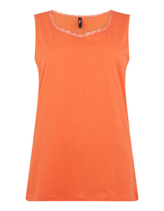 Damen Top mit Spitzenbesatz