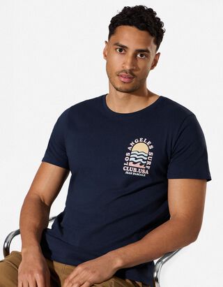 T-shirt - Imprim&eacute; - p&eacute;trole