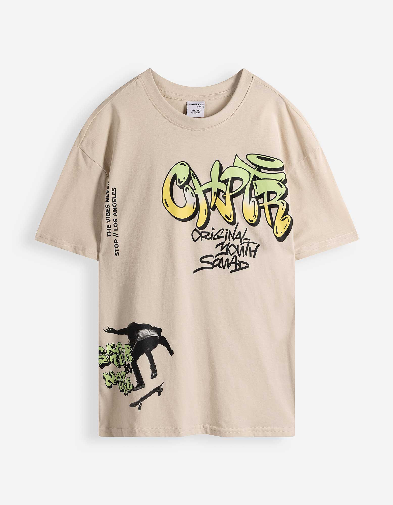 T-shirt - Coupe oversize - Gris clair