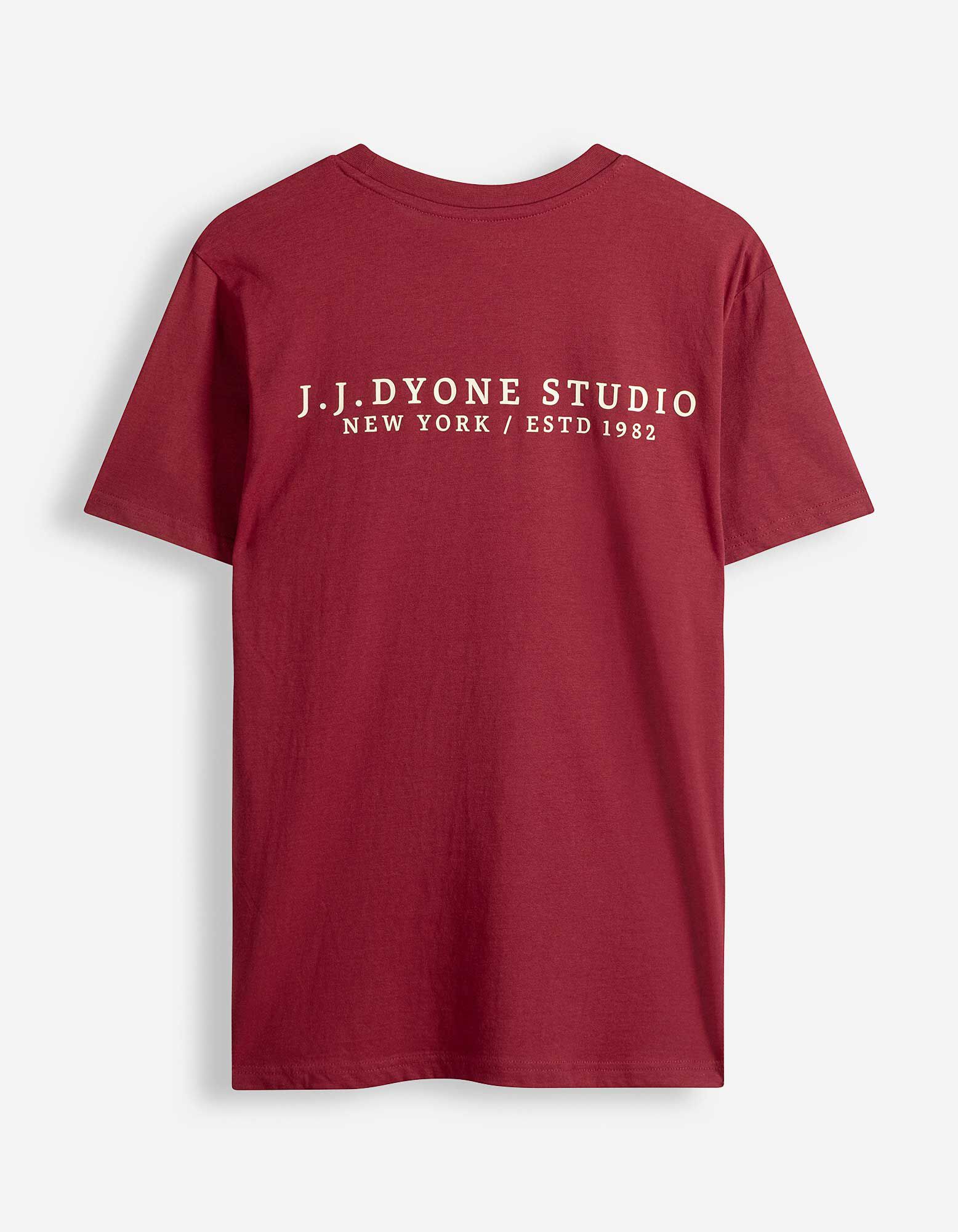 T-Shirt - einfarbig - Dunkelrot