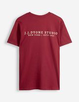 T-Shirt - einfarbig - Dunkelrot
