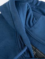 Majica s kapuljačom - mje&scaron;avina pamuka - tamno plava