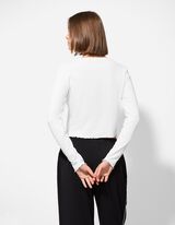 Longsleeve - Geribd - wit