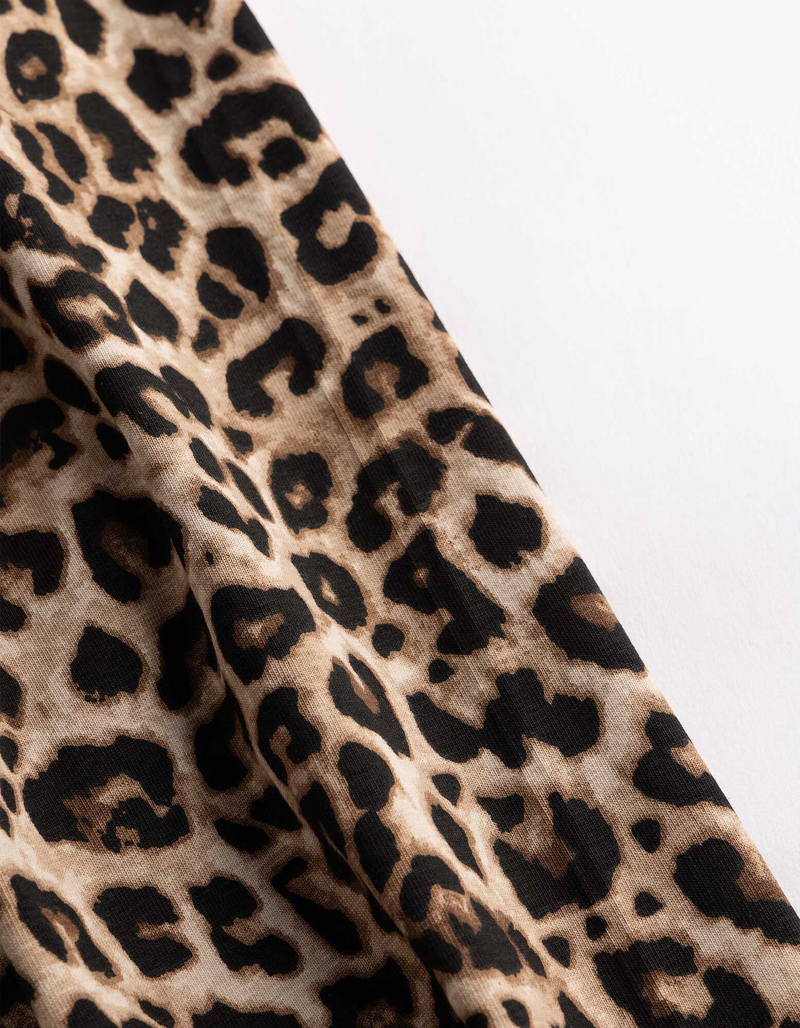 Leggings - Motif l&eacute;opard - beige
