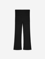 Pantaloni evazați - Structură cu nervuri - Negru