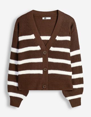 Strickjacke - Strick - Braun