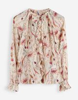 Blouse - Toucher doux - Blanc cass&eacute;