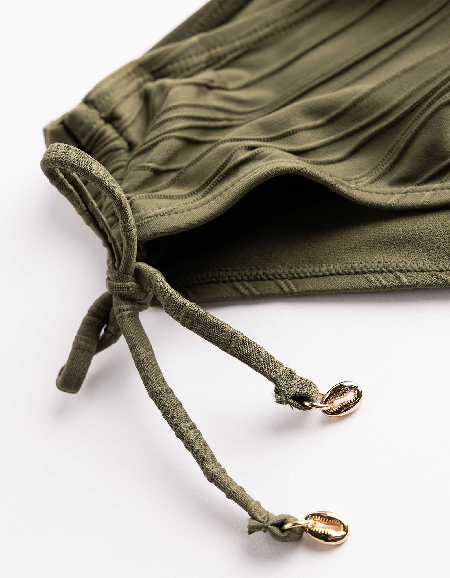Badehose - Strukturiertes Material - Khaki