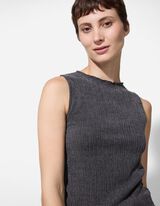 Top sans manches - Mockneck - Gris foncé