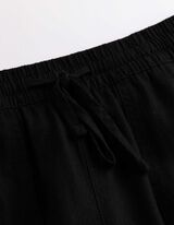 Hose - Leinen-Mix - Schwarz