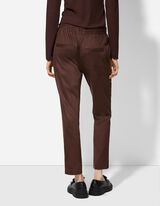 Pantaloni - Imitazione di camoscio - marrone scuro