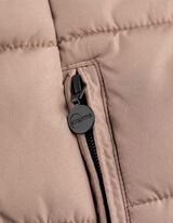 pikowana kurtka - oddychający - jasnobrazowy-e-a