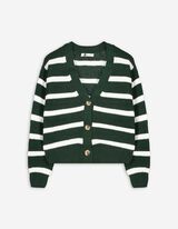 Strickjacke - Knopfleiste - grün