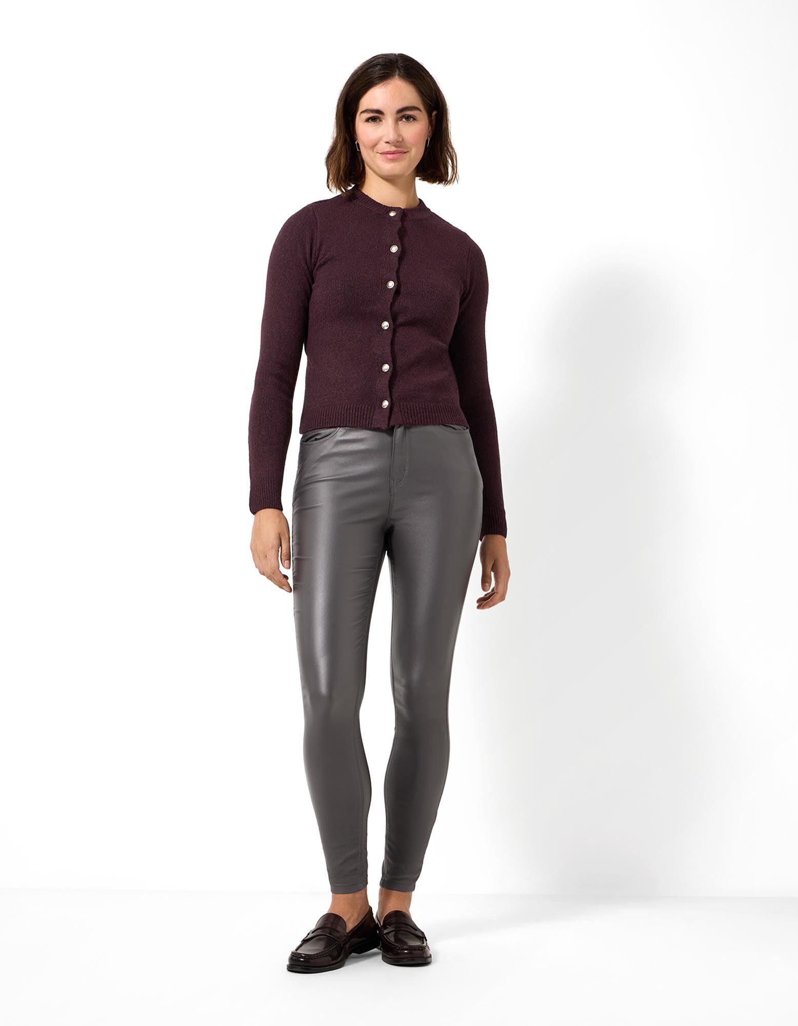 Cardigan - Knopfleiste - Lila