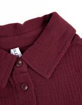 Košeľová blúzka - Mušelín - tmavocervena