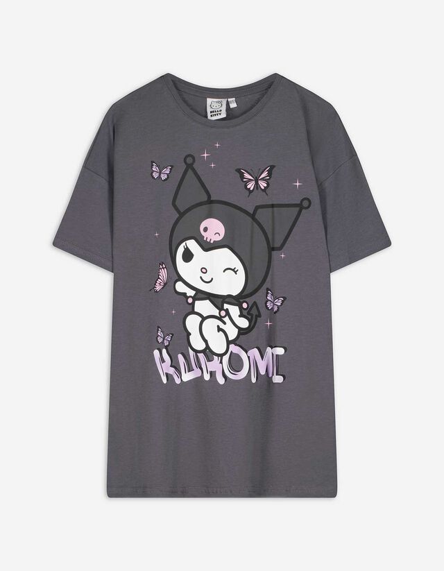 Tricou - Hello Kitty - Gri inchis