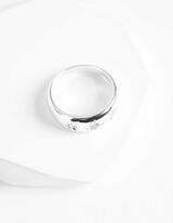 Inel - Pietricele decorative - Argintiu