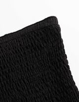 Top - Crinkle-Optik - Schwarz