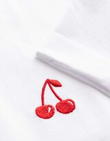 T-Shirt - Stickereien - wei&szlig;