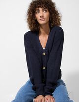 Kardig&aacute;n - tmavomodra