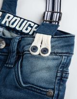 dżinsy - szelki - ciemny niebieski