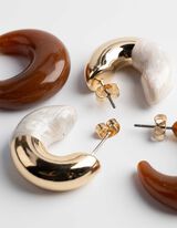 Ohrringe - 2er-Pack - goldfarben