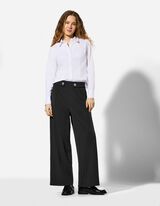 Culotte - Webstoff - schwarz