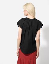 Bluse - einfarbig - schwarz