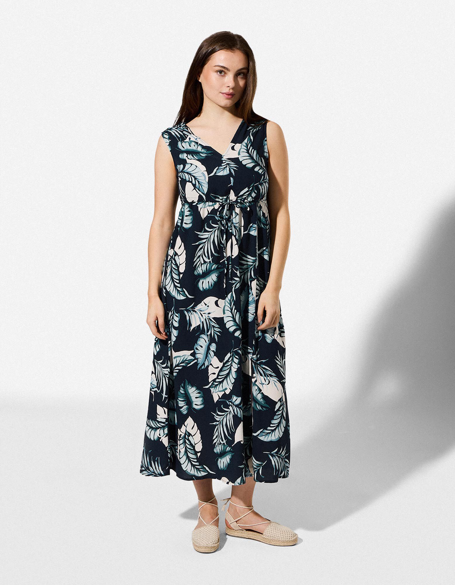 Robe maxi longueur - Lang - bleu fonc&eacute;