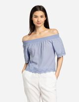 Pluuss&auml;rk - &otilde;lgu paljastav kaelus - helesinine