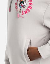 Mikina s kapucňou - Zadn&yacute; v&yacute;tlačok - bezova