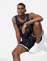 Top a canotta - Mesh - nero