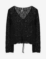 Pullover - Allacciatura - nero