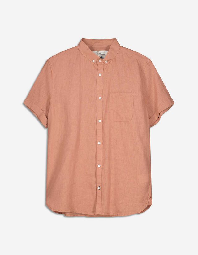 Camicia - Misto lino - marrone chiaro