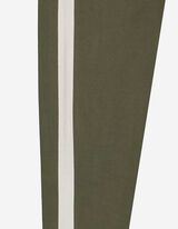 Bėgiojimo kelnės - Kontrastingos medžiagos juostos - tamsiai zalias