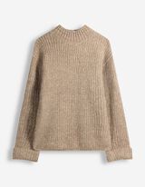 Trui - Mouwen met vaste omslag - Beige